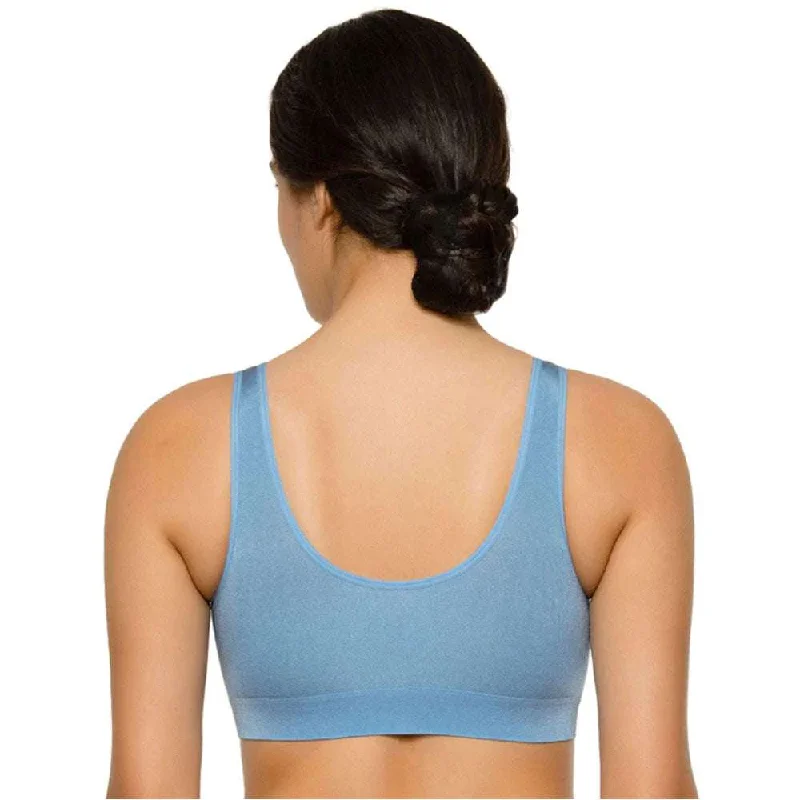 B-Smooth Padded Non-wired Full Cup Everyday Wear Full coverage Bralette - Blue