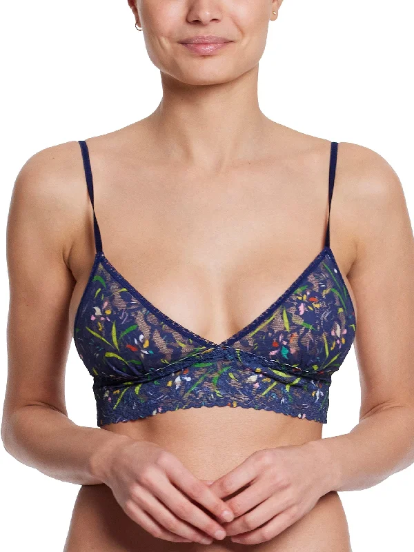 Printed Signature Lace Padded Triangle Bralette Field Day