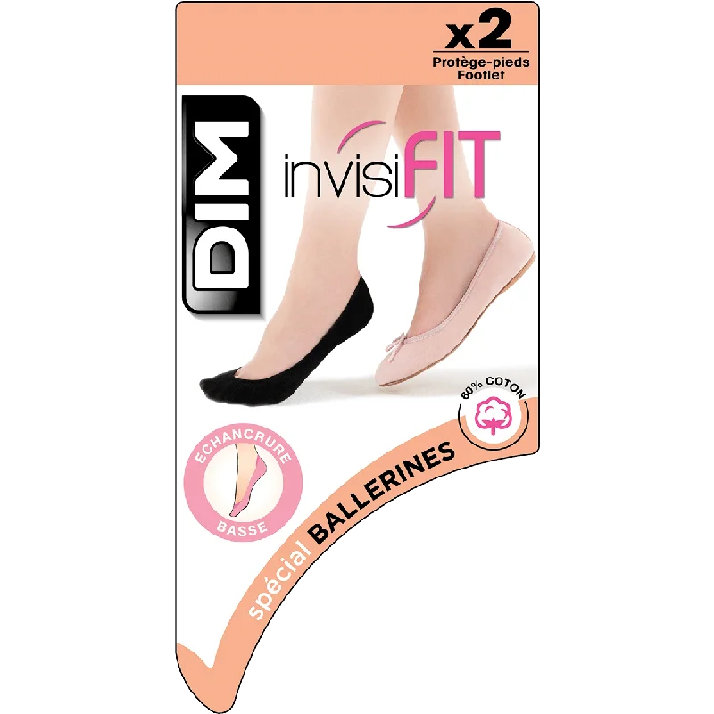 2x Meias invisíveis Invisi Fit - Preto