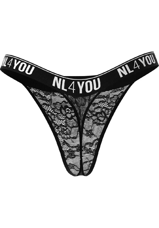 ""Black Lace"" - Lace Thong/Briefs