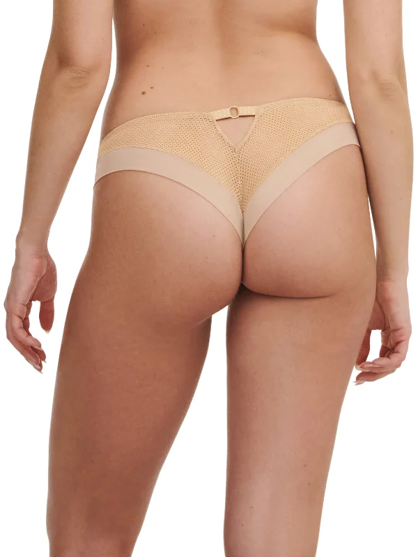 Chantelle Fleurs Tanga Toffee Sequins