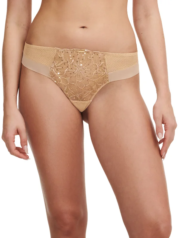 Chantelle Fleurs Tanga Toffee Sequins