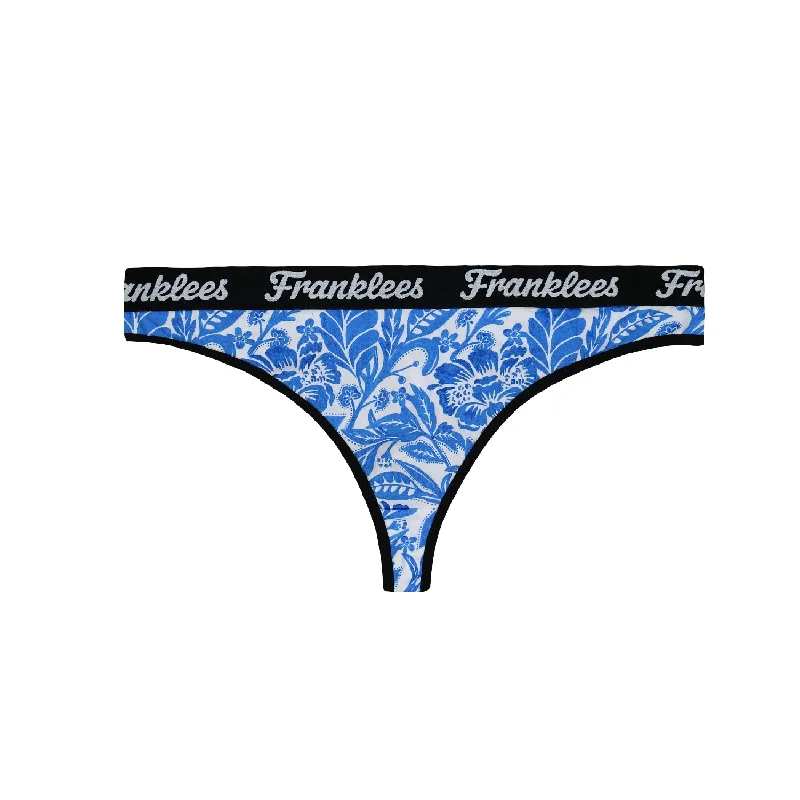 Thong | Soft Cotton | Blue Florals