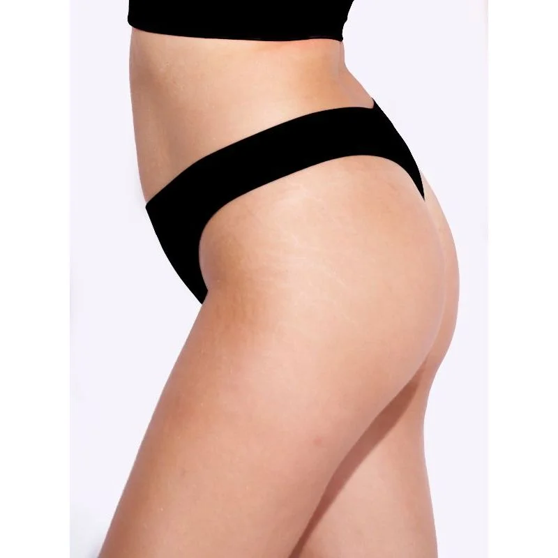 Regular Rise Thong - Seamless Comfort- Onyx