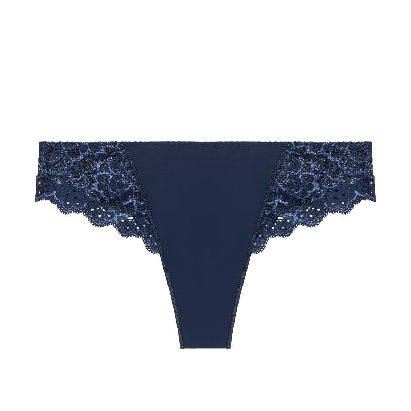 Simone Perele Caresse Thong | INK BLUE