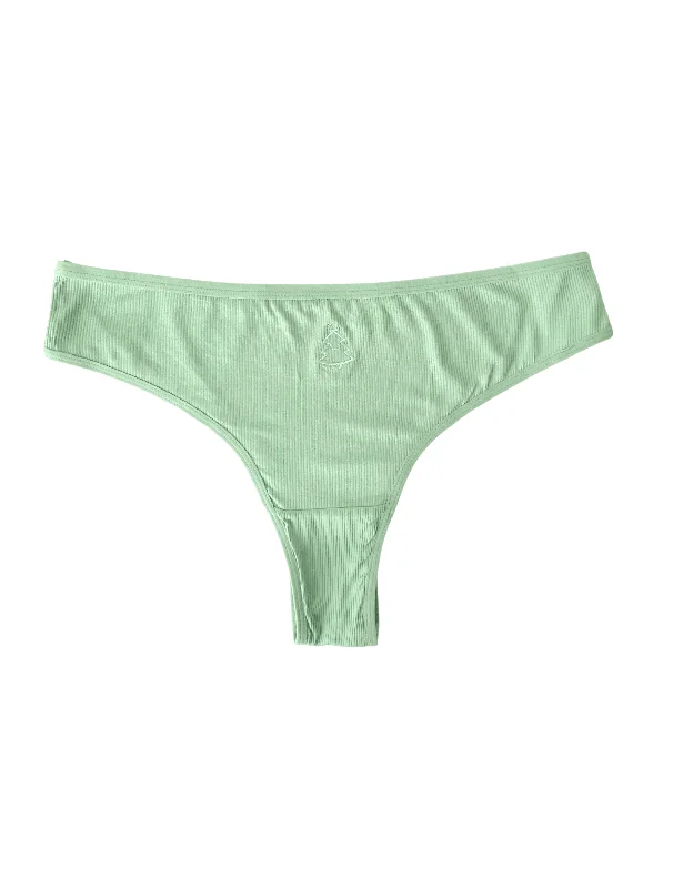 AiraModal™ Smiley Christmas Tree Ribbed Thong