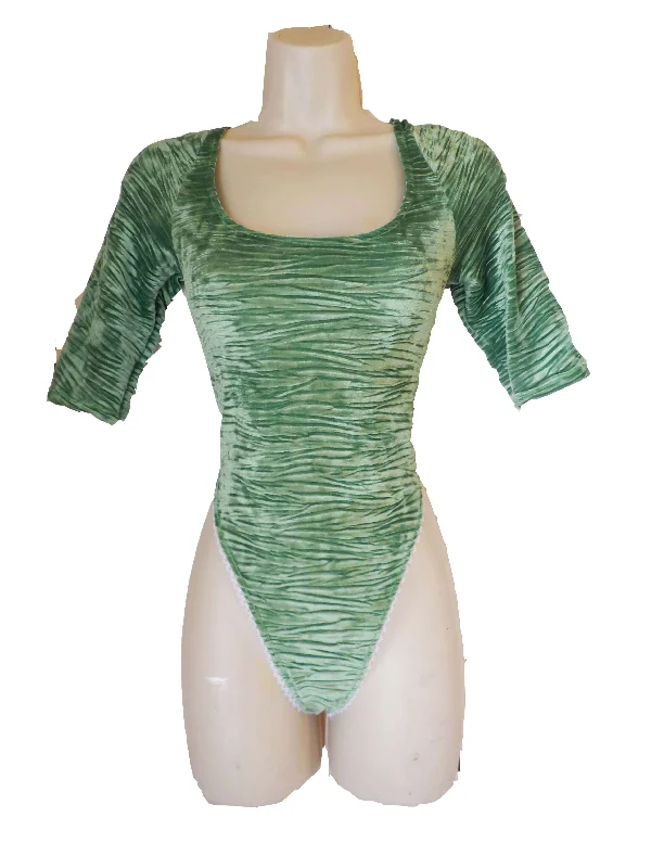 Spearmint Hooded Thong cut Bodysuit