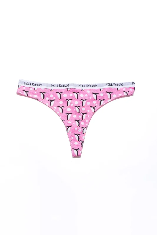 Unique Effect Patterned Women String Thong - Penguin