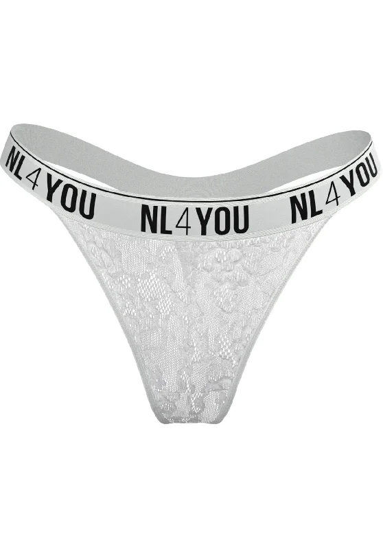 ""White Lace"" - Lace Thong/Briefs