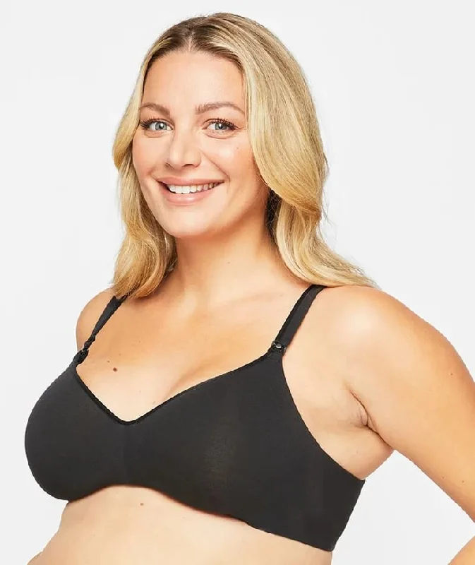 Berlei Barely There Cotton Rich Maternity Wire-free Bra - Black