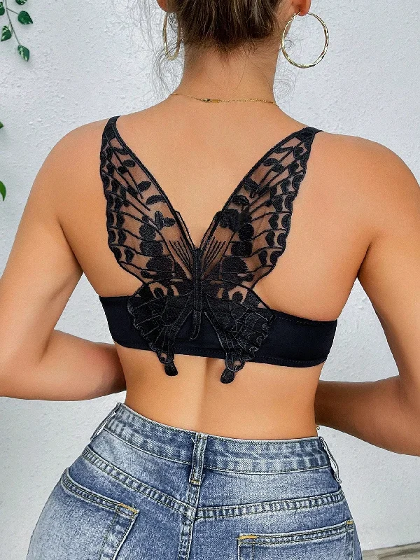 Butterfly Detail Wireless Bra