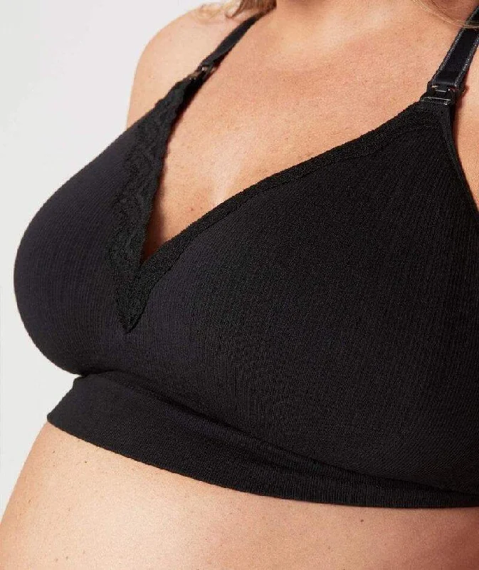 Cake Maternity Tutti Frutti E-Ff Cup Wire-Free Nursing Bra - Black