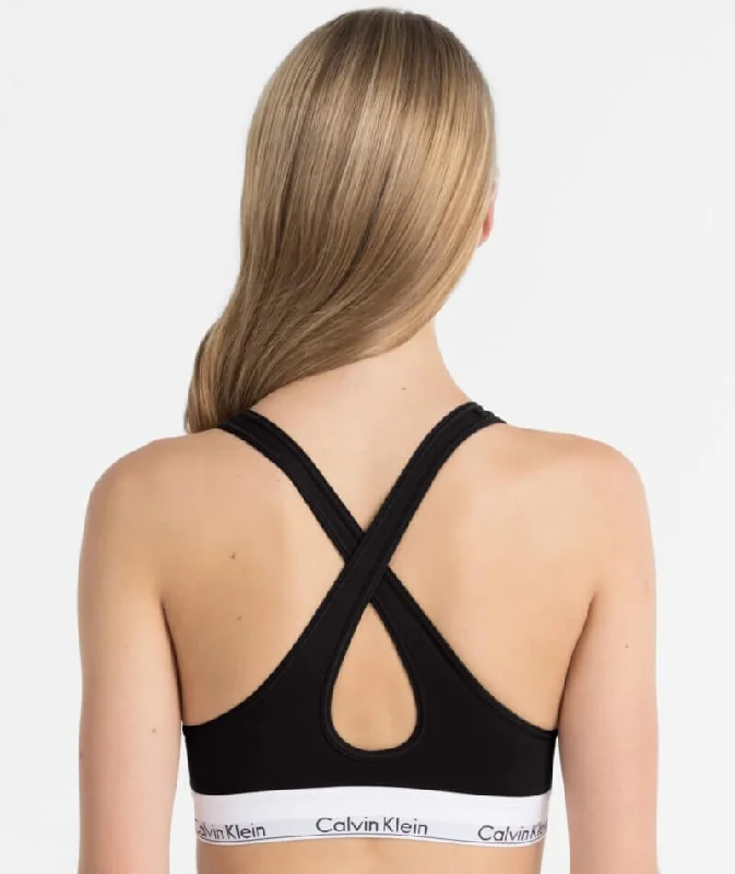 Calvin Klein Modern Cotton Lightly Lined Bralette - Black