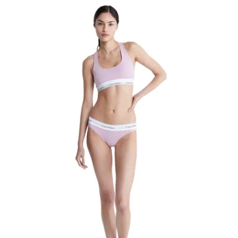 Calvin Klein Modern Cotton Unlined Bralette Mauve Mist