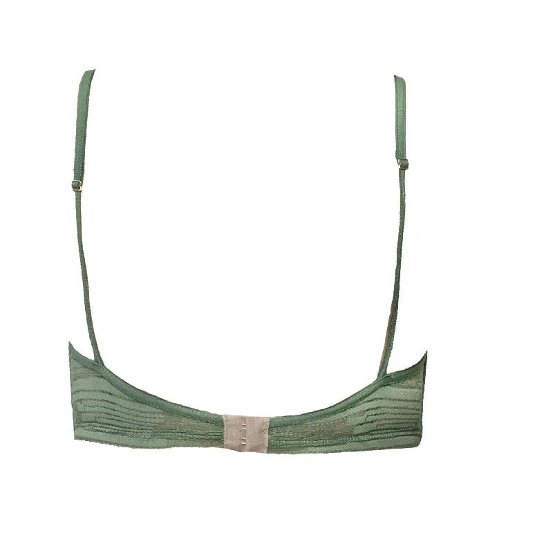 Cleopatra Green Geometric Lace Triangle Bralette