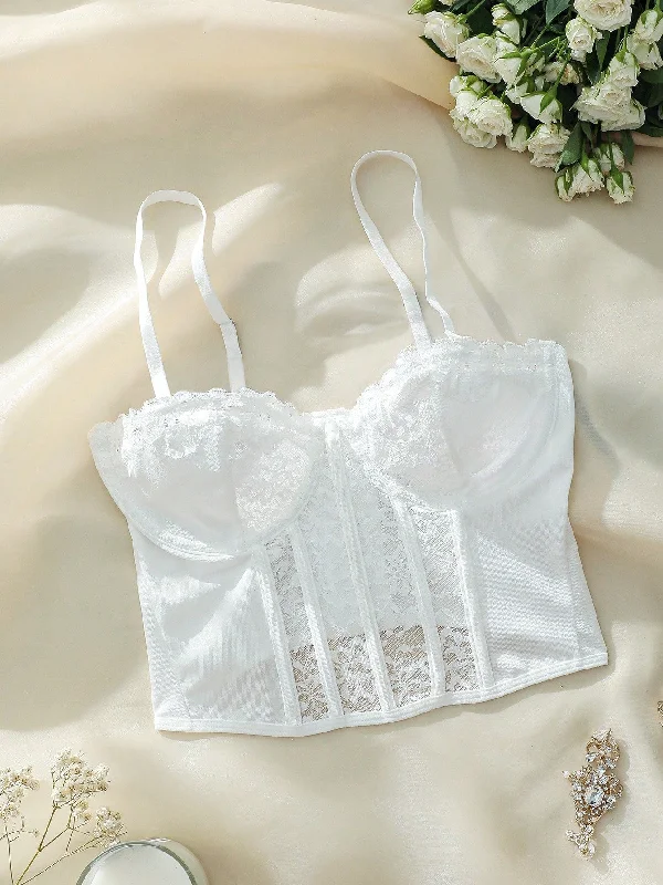 Contrast Lace Underwire Bra