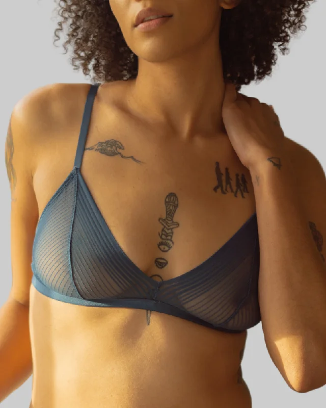 Ruth Stripe Mesh Bralette in - 2 Colors