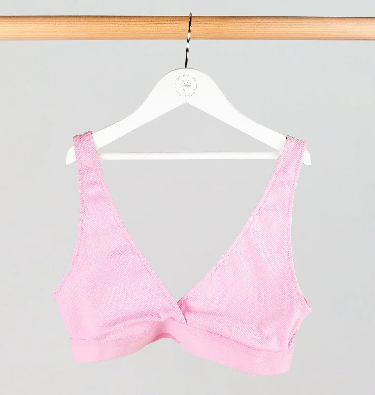 Cotton rib bra [Pantry Pink]