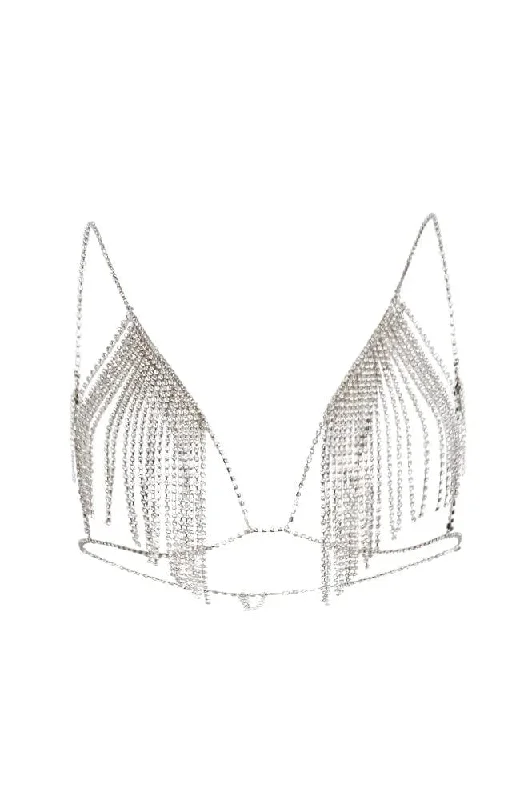 Crystal Fringe Ouvert Bralette