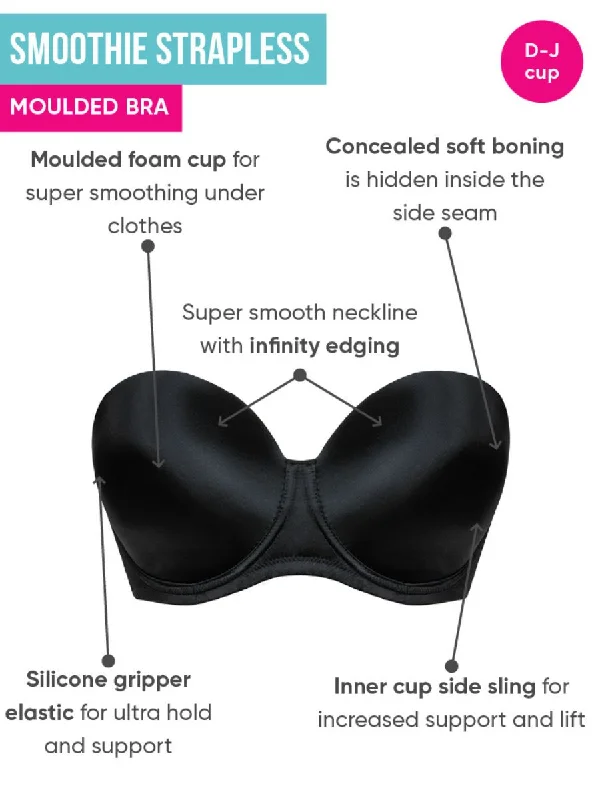 Smoothie Strapless Bra - Black