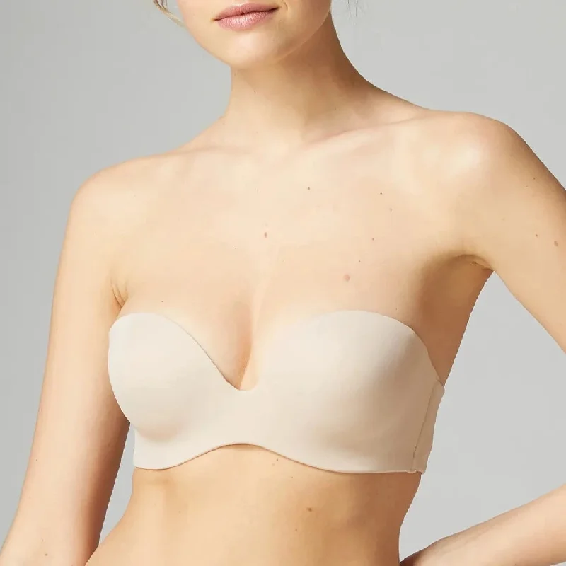 Essentiel Bandeau Bra With Removable Straps In Peau Rosee - Simone Perele