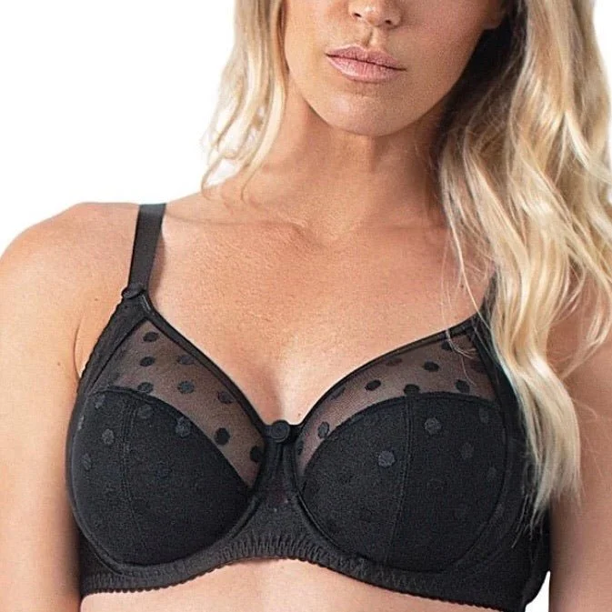 Fit Fully Yours - Carmen Polka-Dot Bra - Black