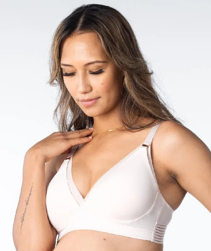 Hotmilk Ambition Triangle T-Shirt Contour Wire-free Nursing Bra - Shell Pink