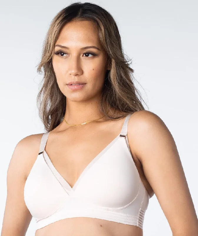 Hotmilk Ambition Triangle T-Shirt Contour Wire-free Nursing Bra - Shell Pink