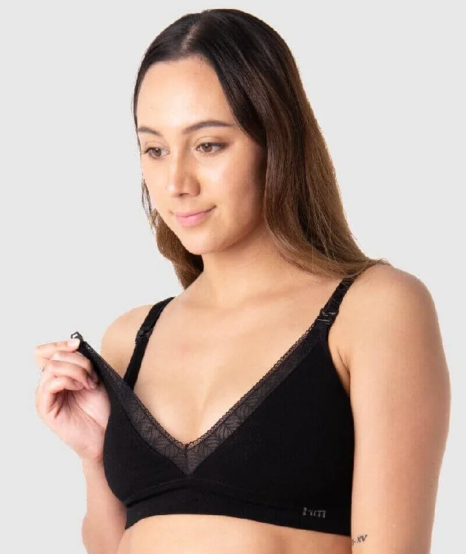 Hotmilk Caress Seamfree Bamboo Regular Wirefree Bra - Black