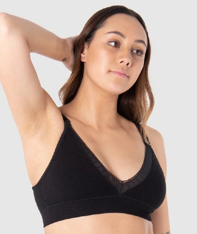 Hotmilk Caress Seamfree Bamboo Regular Wirefree Bra - Black