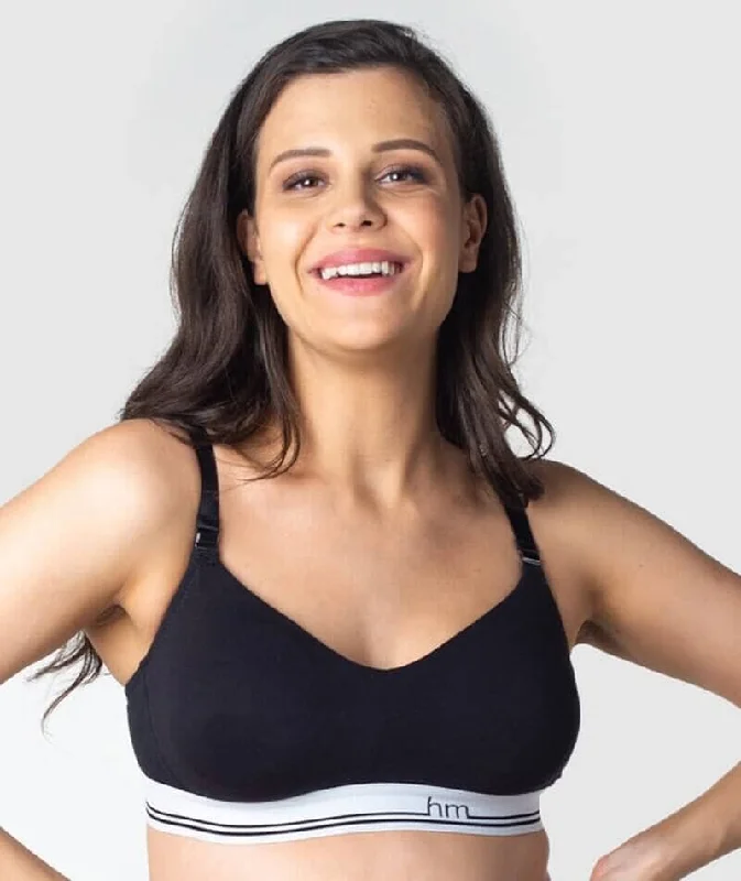 Hotmilk Icon Cotton Multifit Wire-free Nursing Bra - Black