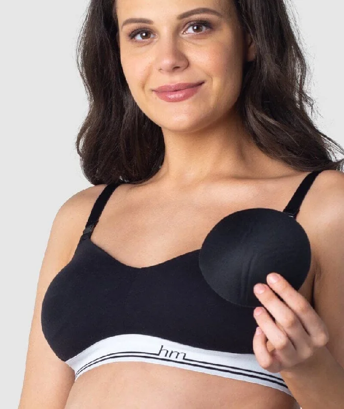 Hotmilk Icon Cotton Multifit Wire-free Nursing Bra - Black