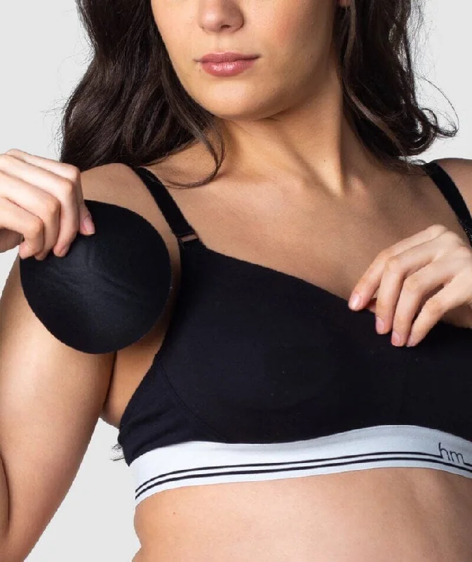 Hotmilk Icon Cotton Multifit Wire-free Nursing Bra - Black