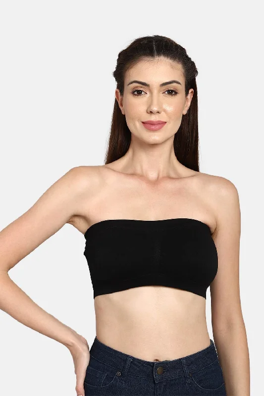 High Coverage Non-Wired Intimacy Double Layered Padded Wirefree Tube Bra