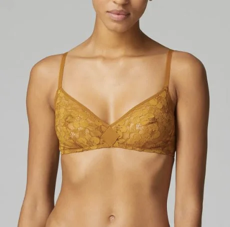 Petal lace bralette [Honey]