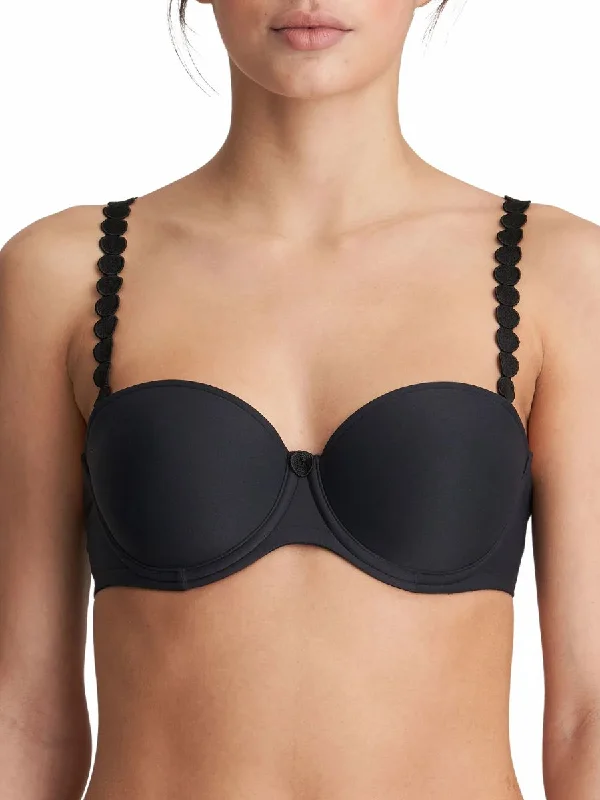 Tom Padded Strapless Bra - Charcoal