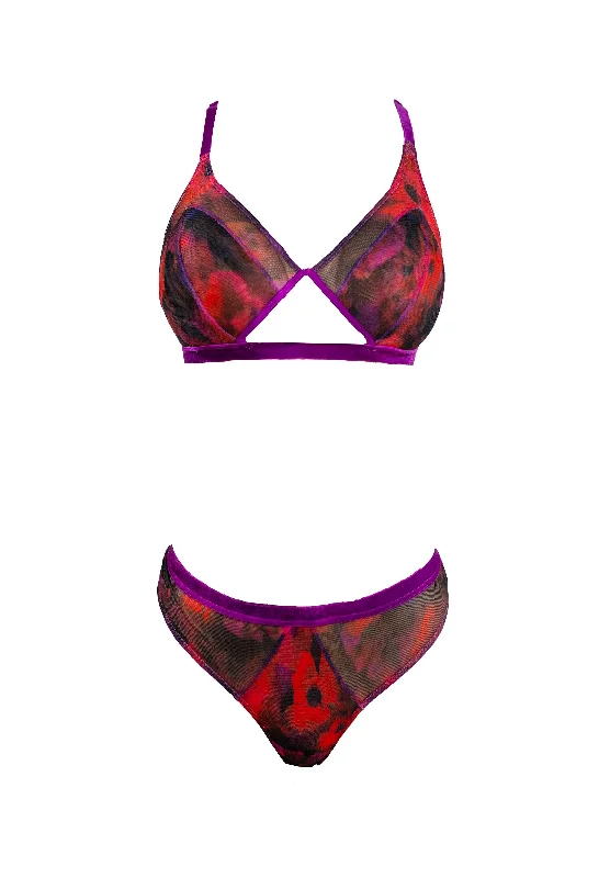 The Poppy Printed Cutout Bralette