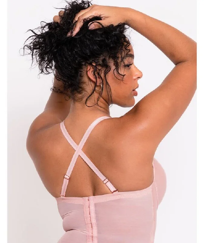 Scantilly Classique Plunge Padded Strapless Bodysuit - Powdery Pink