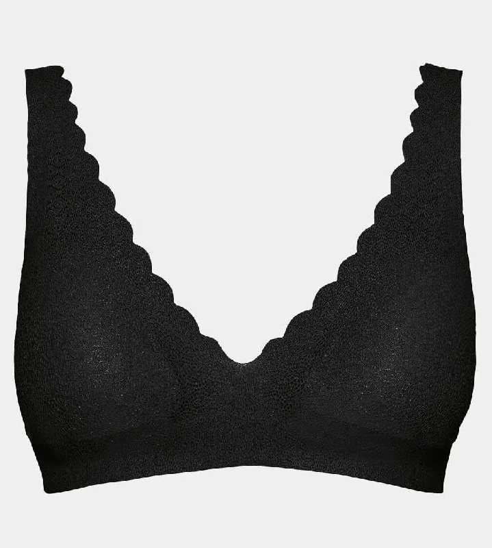 Sloggi ZERO Feel Lace Wire-free Bralette - Black