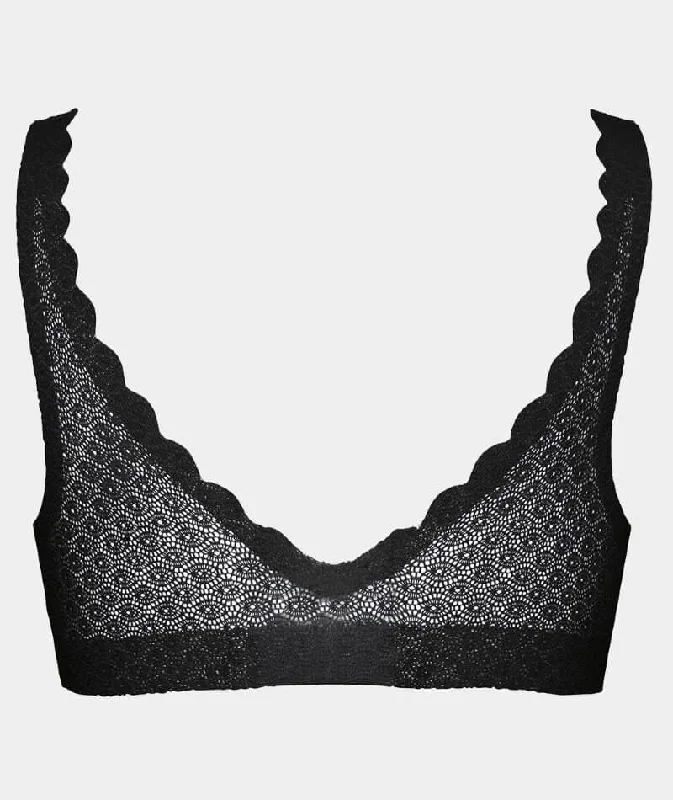 Sloggi ZERO Feel Lace Wire-free Bralette - Black