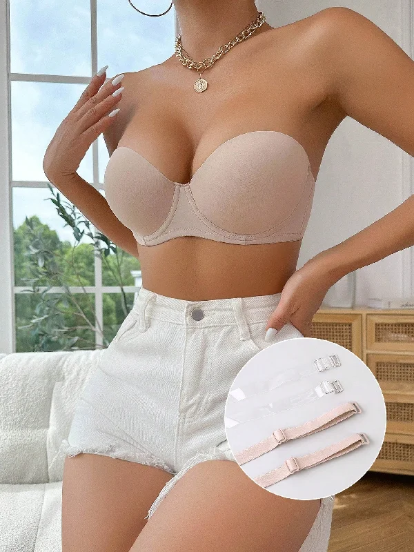 Solid Underwire Push Up Bra