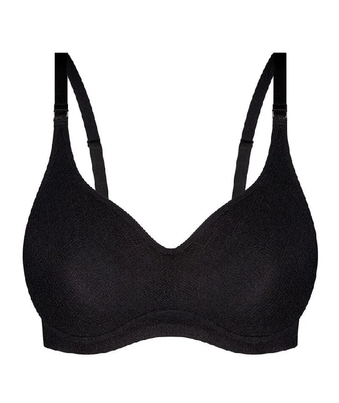 Triumph Amour Maternity Lace Padded Wire-free Bra  - Black