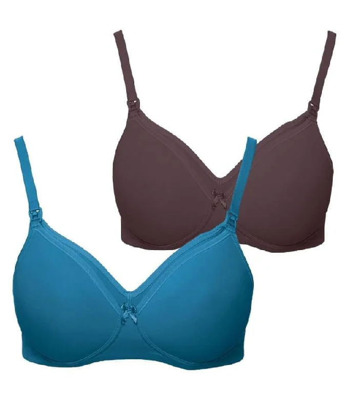 Triumph Mamabel Smooth Wire-free Maternity Bra 2 Pack - Smoke/Peacock