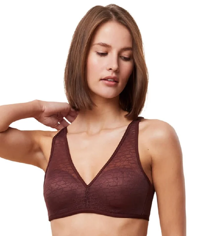 Triumph Signature Sheer Padded Wire-free Bra - Decadent Chocolate