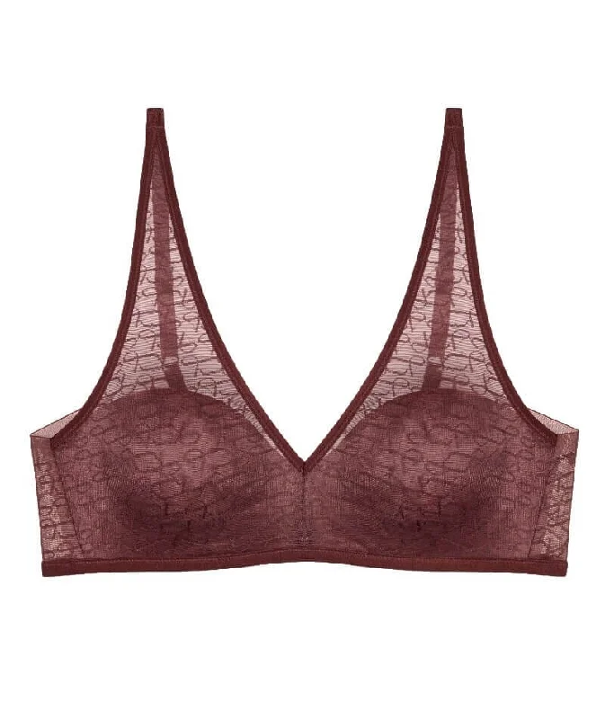 Triumph Signature Sheer Padded Wire-free Bra - Decadent Chocolate