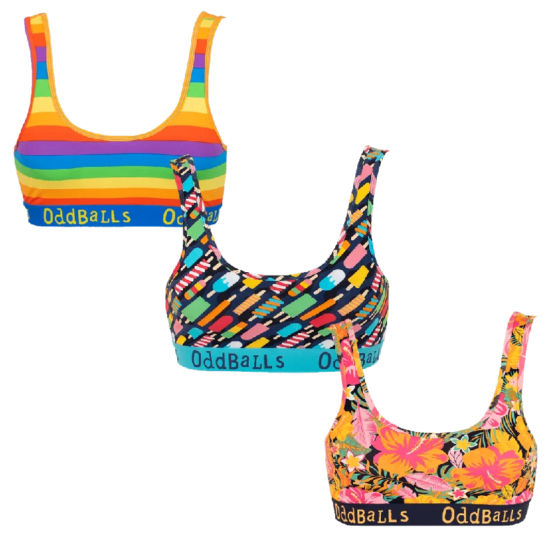 Tropical Heat Bundle - Ladies Bralette 3 Pack Bundle