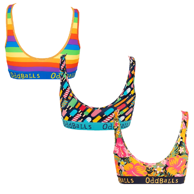 Tropical Heat Bundle - Ladies Bralette 3 Pack Bundle